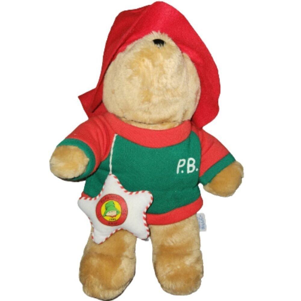 Sears Kids Gifts PADDINGTON BEAR Plush with 1995 Dated Christmas Ornament Toy